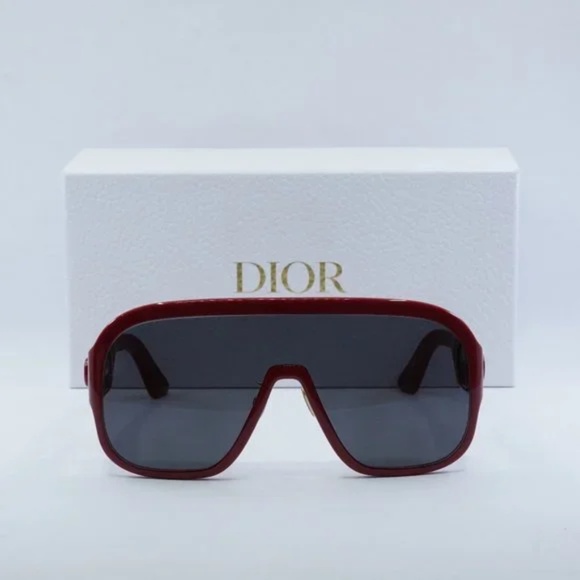 DIOR BOBBYSPORT M1U 35A0 RED GREY SUNGLASSES NWT $750 Unisex - Picture 10 of 12